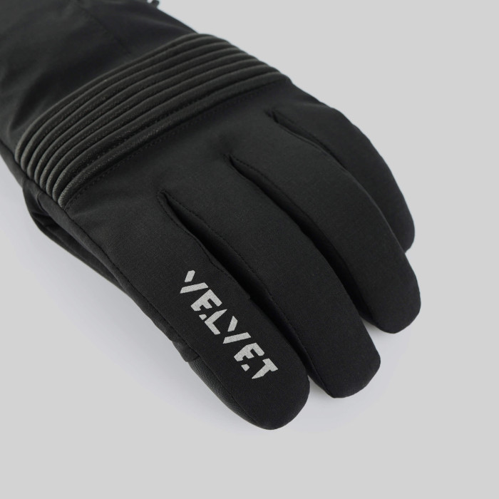 Рукавиці гірськолижні чоловічі чорні натуральна шкіра Velvet L