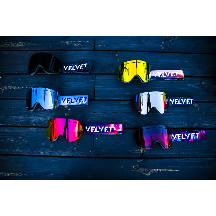 Гірськолижна маска Velvet Magnetic з 2 лінзами + мішечок та кейс
